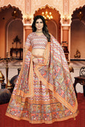 Sonakshi Women's Multicolor Dola Silk Digital Printed Lehenga Choli With Dupatta | Grocsy