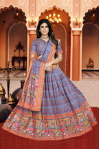 Sonakshi Women's Multicolor Dola Silk Digital Printed Lehenga Choli With Dupatta | Grocsy