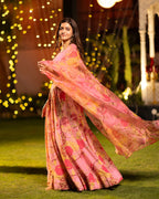 Sonakshi Women's Pink Air Tex Chinon Digital Printed Lehenga Choli With Dupatta | Grocsy