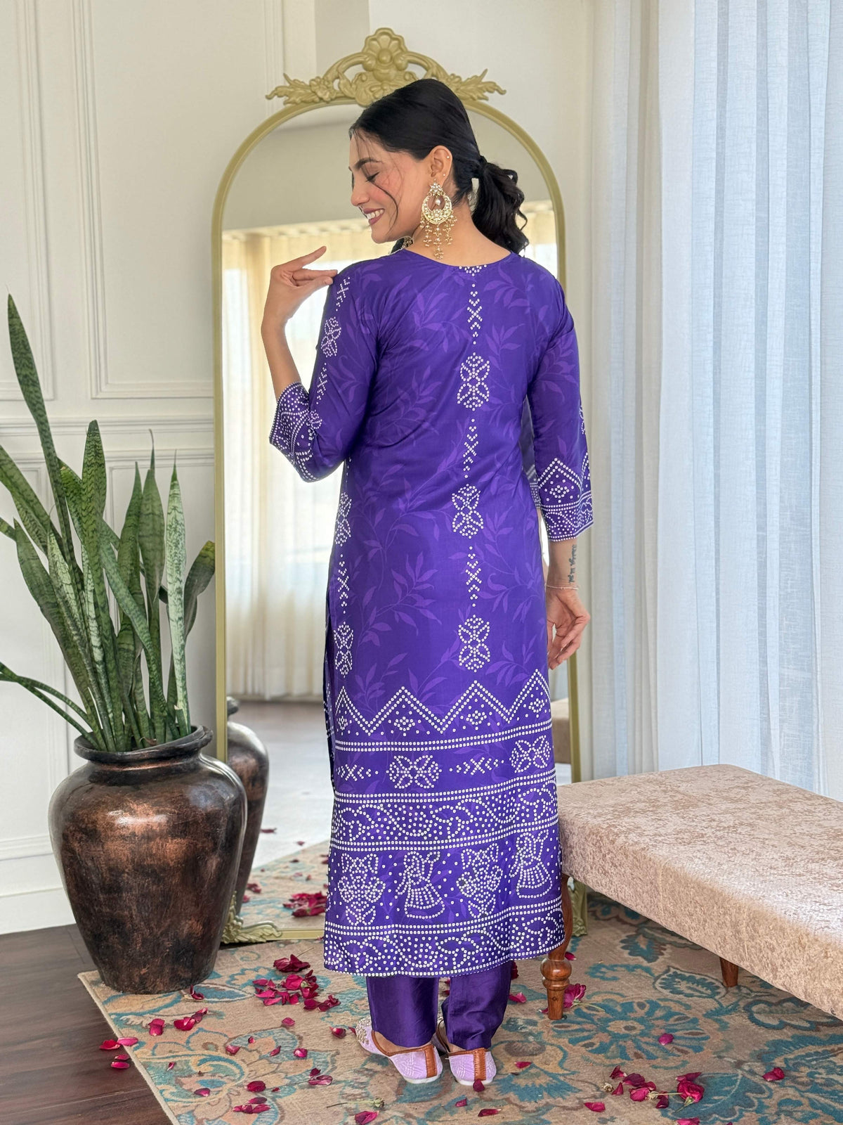 Sonakshi Women's Blue French Crepe Kurta Set with Dupatta | Grocsy