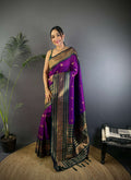 Sonakshi Women's Jamli Soft Silk Zari Woven Traditional Saree with Blouse | Grocsy