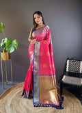 Sonakshi Women's Maharani Banarasi Silk Zari Woven Traditional Saree with Blouse | Grocsy