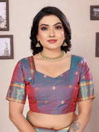 Sonakshi Women's Fenta Banarasi Silk Zari Woven Traditional Saree with Blouse | Grocsy
