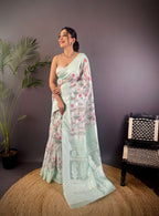 Sonakshi Women's Water Blend Silk Jacquard Woven Traditional Saree with Blouse | Grocsy