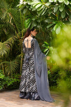 Sonakshi Women's Black Masleen With Heavy Digital Printed Anarkali Gown Set With Dupatta | Grocsy