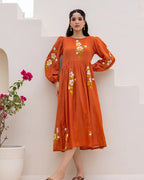 Sonakshi Women's Corel Kota Checks With Heavy Digital Printed Anarkali Gown Set | Grocsy