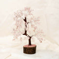 Indianvibez Both Rose Quartz Real Crystal Stone Tree With Wooden Base 300 Beads | Grocsy