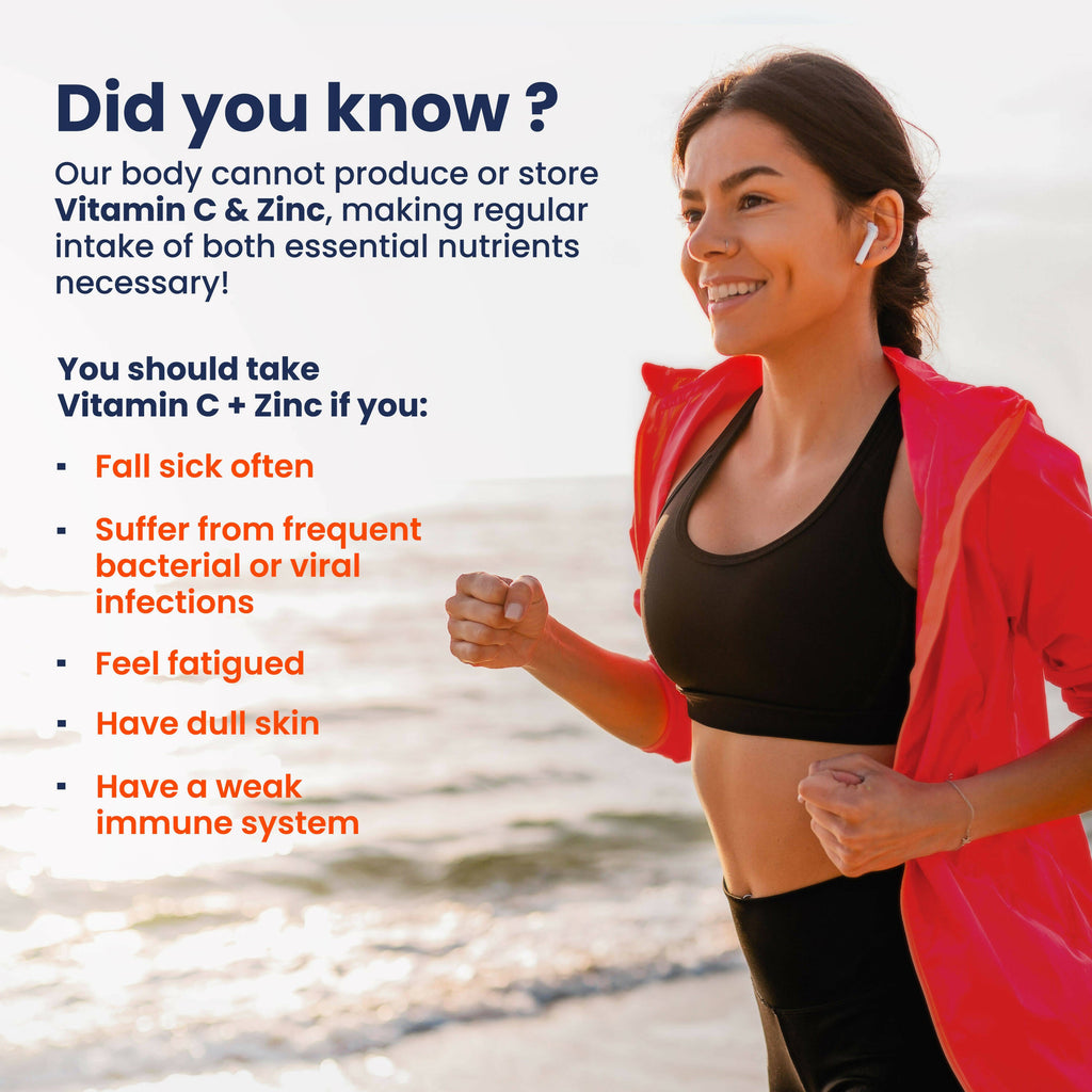 Wellbeing Nutrition Organic Vitamin C + Zinc Effervescent Tablets | Grocsy
