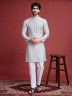 Vastranavya Exclusive Festival Wear Viscose Mirror Work on Self Weaving Kurta Only | Grocsy
