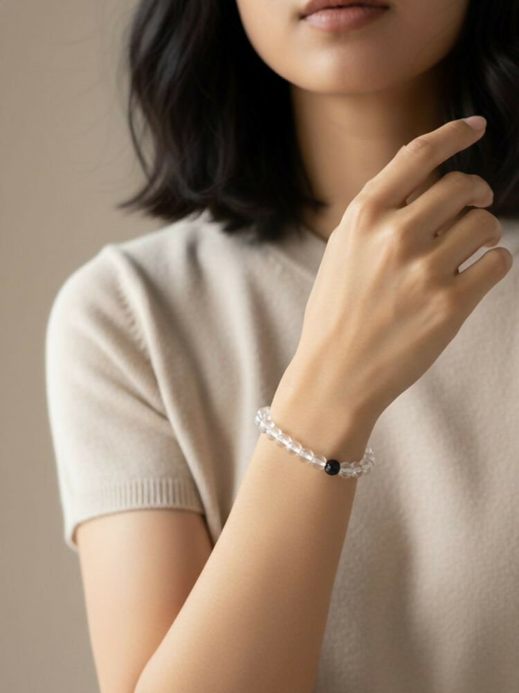 NVR White Crystal Evil Eye Bracelet for Men & Women | Grocsy