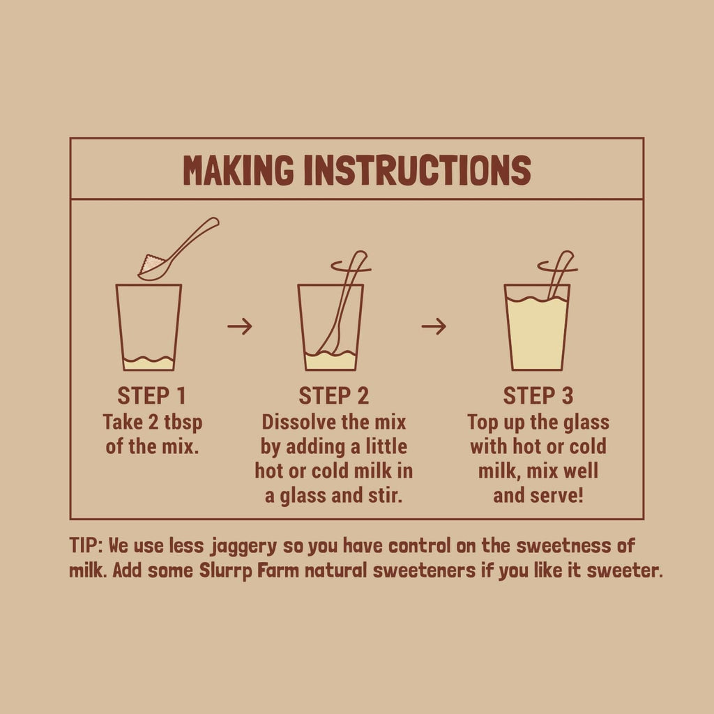 Slurrp Farm Vanilla Magic Milk Mix Sweetened with Jaggery Powder | Grocsy