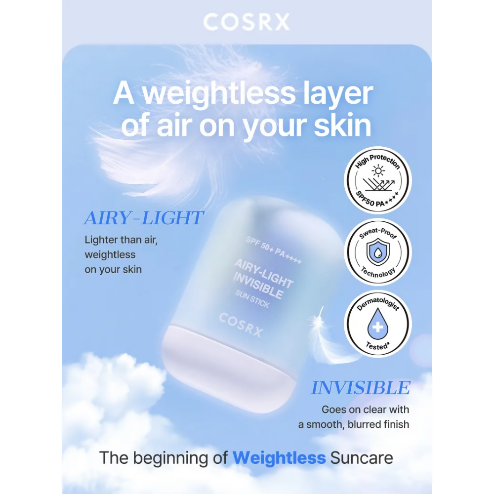 Cosrx Airy-Light Invisible Sun Stick SPF 50+ PA++++ | Grocsy
