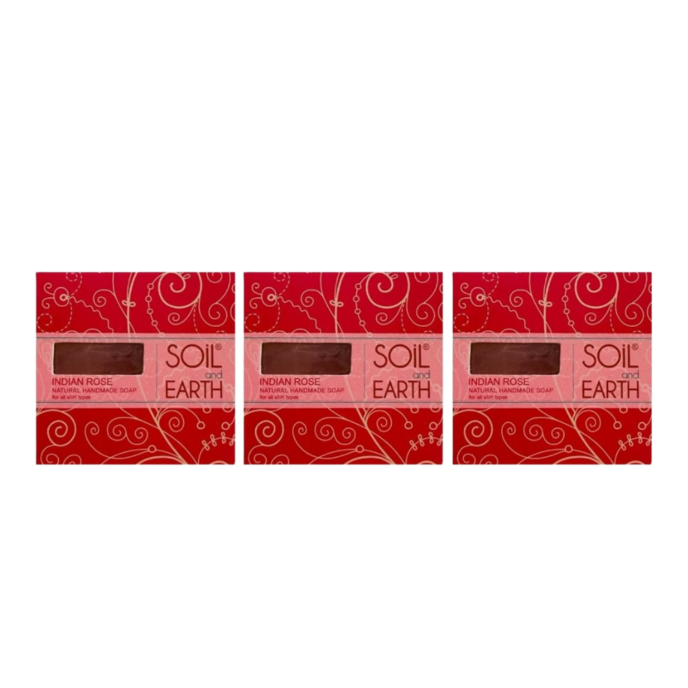 Soil And Earth Indian Rose Natural Handmade Soap | Grocsy
