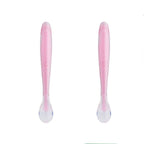 Safe-O-Kid Soft Tip Silicone Spoon, Pink For Kids Protection | Grocsy