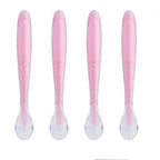 Safe-O-Kid Soft Tip Silicone Spoon, Pink For Kids Protection | Grocsy