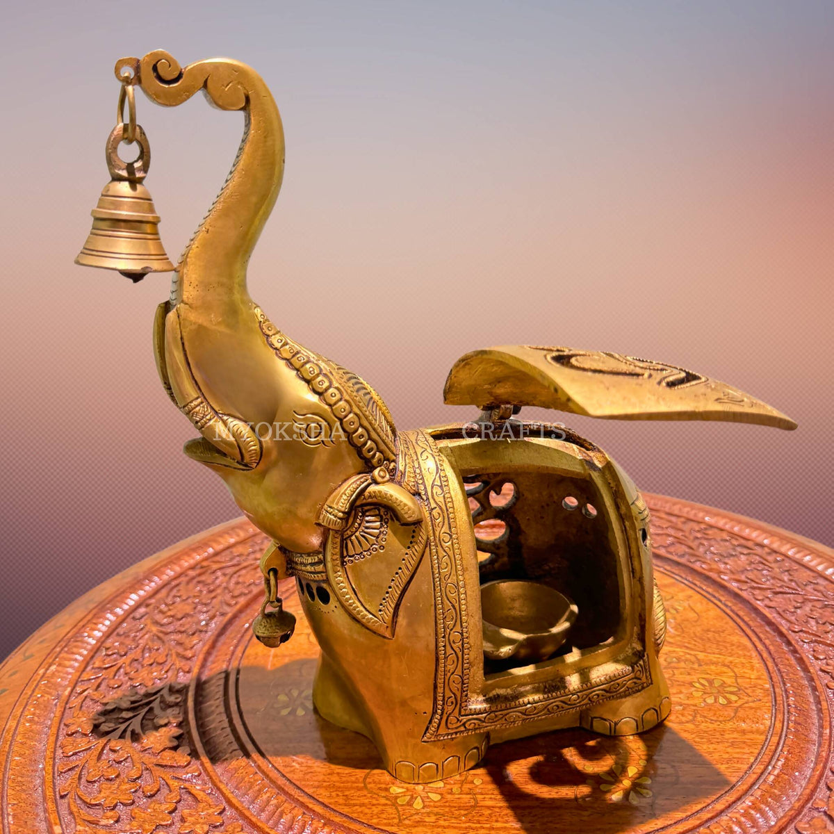 Brass Elephant Lamp | Grocsy