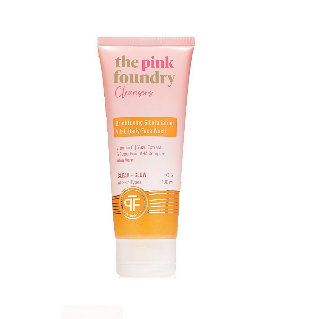 The Pink Foundry Brightening & Exfoliating Vit C Daily Face Wash | Grocsy