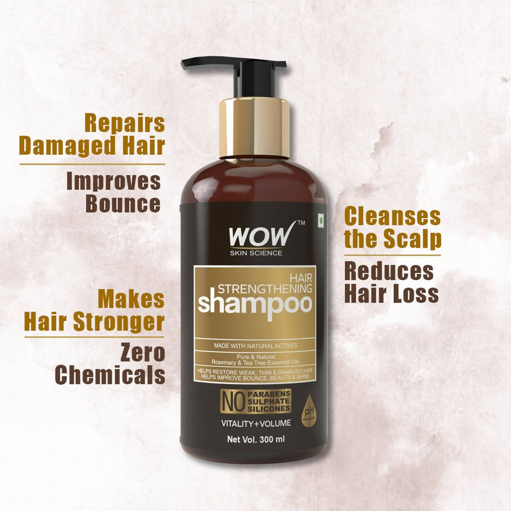 Wow Skin Science Hair Strengthening Shampoo | Grocsy