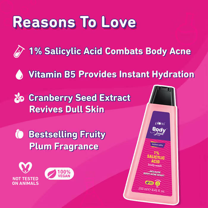 Plum BodyLovin 1% Salicylic Acid Body Wash | Grocsy