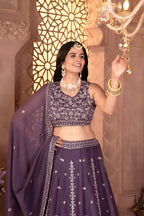 Lehenga Mart Designer Bollywood Style Wedding Lehenga Choli - Dusty Blue | Grocsy