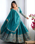 Lehenga Mart Designer Bollywood Style Wedding Lehenga Choli - Sky Blue | Grocsy