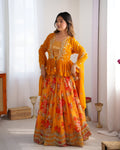 Lehenga Mart Designer Bollywood Style Wedding Lehenga Choli - Yellow | Grocsy