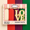 Confect Multipack of White, Hot pink, purple and Emerald green Sugarpaste 17 | Grocsy