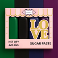 Confect Multipack of Emerald Green, Black, Navy Blue and Purple Sugarpaste 25 | Grocsy