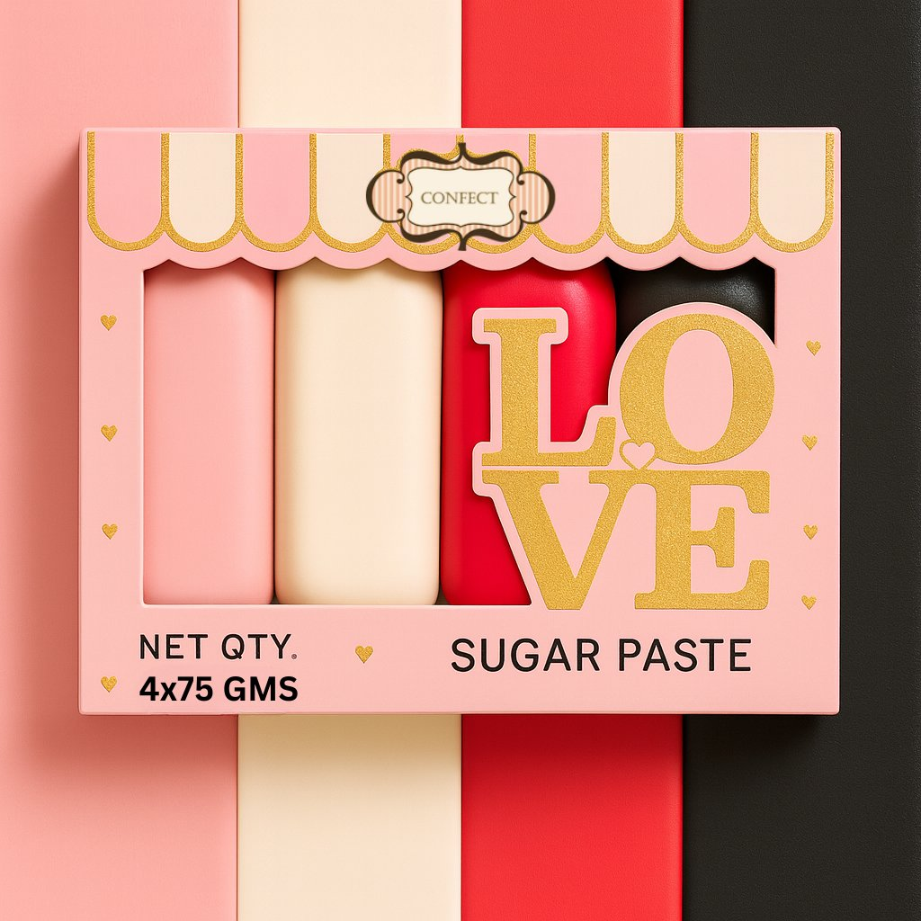 Confect Multipack of Blush Pink, White, Red and Black 28 | Grocsy