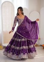 Lehenga Mart Gorgeous Lehenga Choli For Wedding-Purple | Grocsy