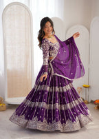 Lehenga Mart Gorgeous Lehenga Choli For Wedding-Purple | Grocsy