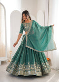 Lehenga Mart Designer Shimmer Lehenga Choli For Wedding-Green | Grocsy