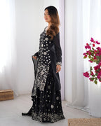 Lehenga Mart Designer Sharara Suit for women - Black | Grocsy