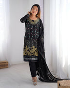 Lehenga Mart Designer Salwar Suit for Women or Girls - Black | Grocsy