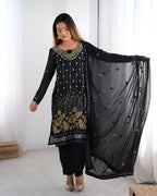 Lehenga Mart Designer Salwar Suit for Women or Girls - Black | Grocsy