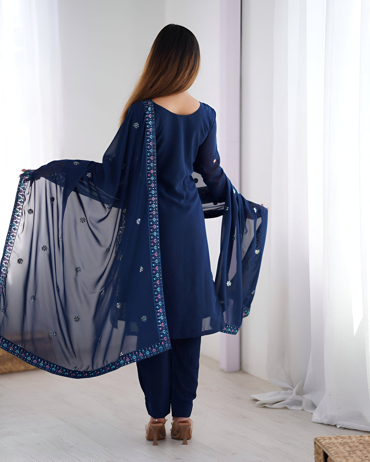Lehenga Mart Designer Salwar Suit for Women or Girls - Blue | Grocsy