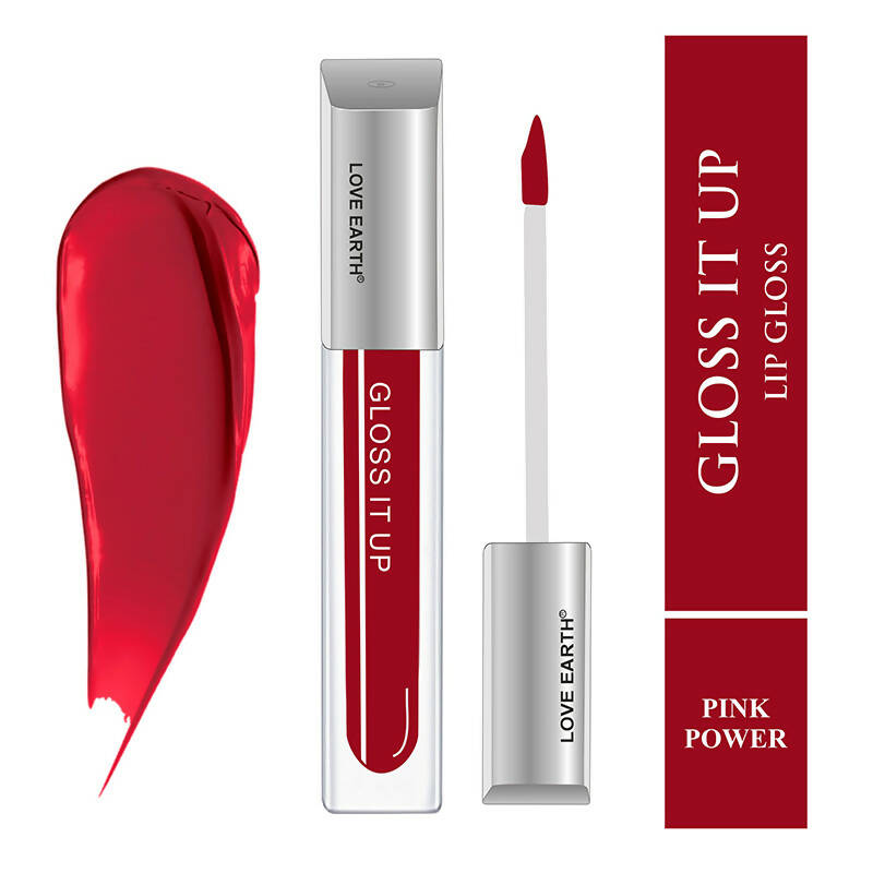 Love Earth Lip Gloss - Pink Power (Deep Pink) | Grocsy