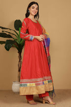 Joban Fashion Red Silk Lehenga Set | Grocsy