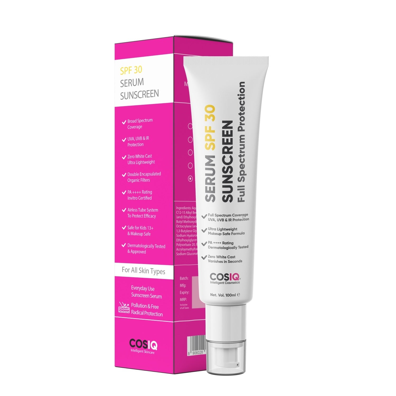 Cos-IQ Daily Use Sunscreen Serum SPF 30 PA++++ | Grocsy