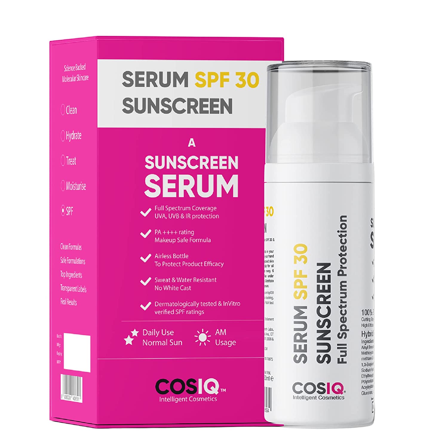 Cos-IQ Daily Use Sunscreen Serum SPF 30 PA++++ | Grocsy