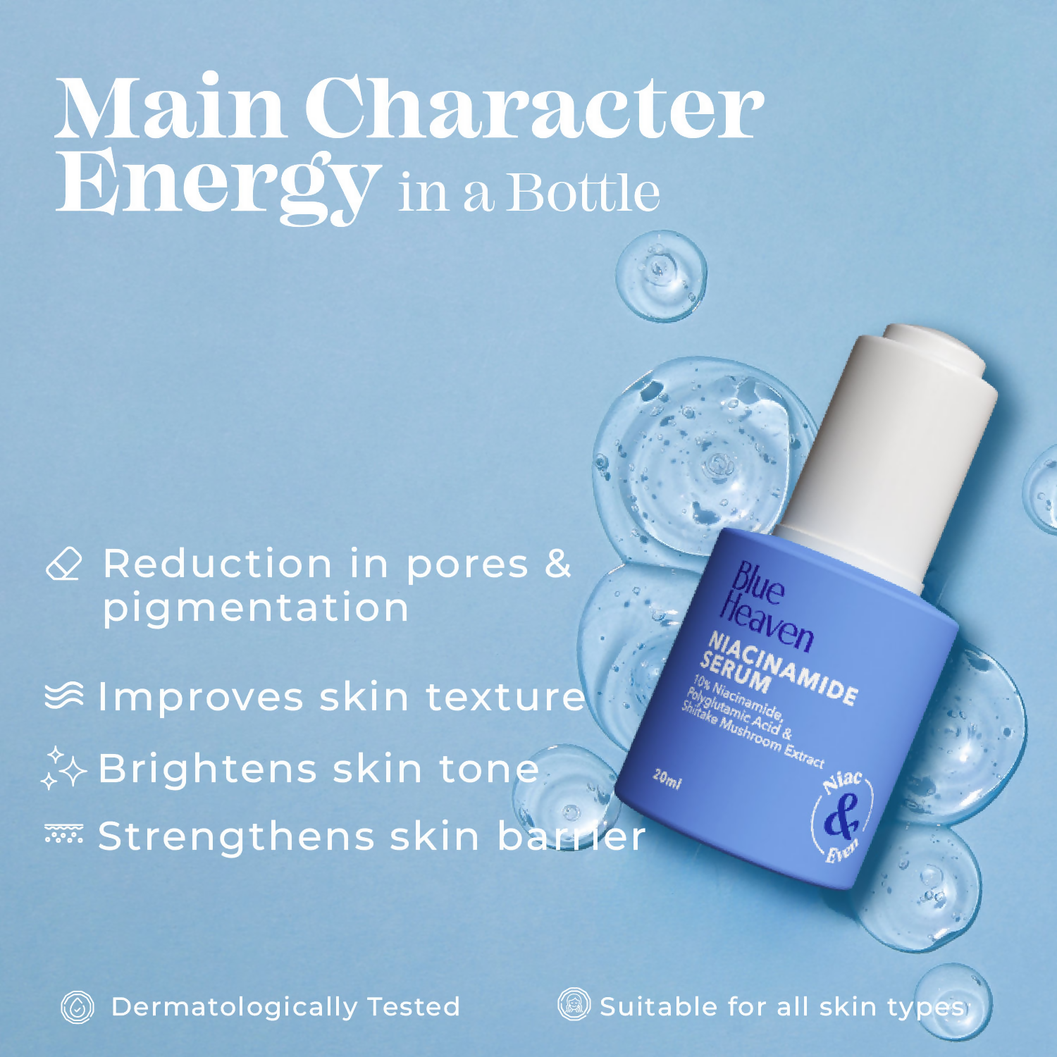 Blue Heaven 10% Niacinamide Serum For Glowing Skin | Grocsy