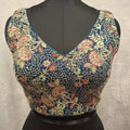 Kia Fashions Teal Blue Georgette Multi Color Emb & Sqn Readymade Blouse | Grocsy