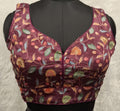 Kia Fashions Wine Sequins & Zari Embroidered Readymade Blouse | Grocsy