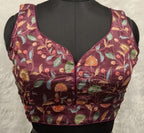 Kia Fashions Wine Sequins & Zari Embroidered Readymade Blouse | Grocsy