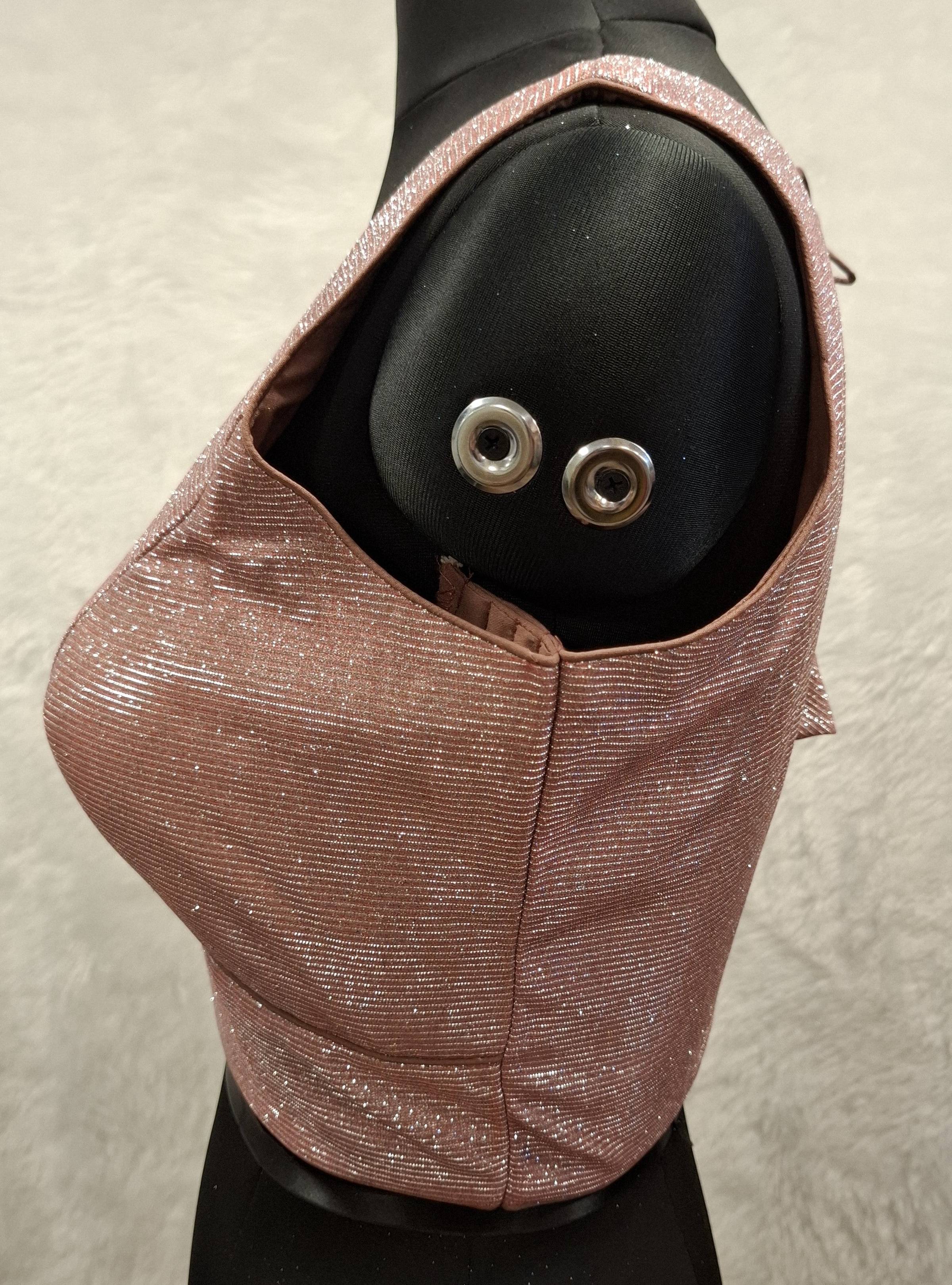Kia Fashions Dusty Pink Dual Tone Glitter Fabric Readymade Blouse | Grocsy