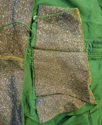 Kia Fashions Green Golden Dual Tone Glitter Fabric Readymade Blouse | Grocsy