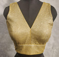 Kia Fashions Gold Lustre Dual Tone Glitter Fabric Readymade Blouse | Grocsy