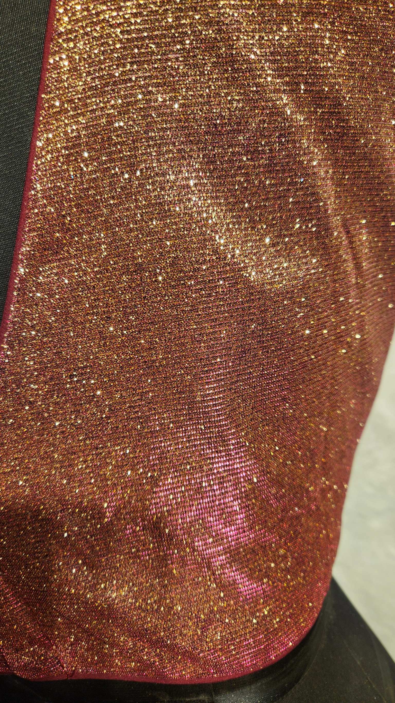 Kia Fashions Maroon Golden Dual Tone Glitter Fabric Readymade Blouse | Grocsy