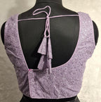 Kia Fashions Lilac All Over Silver Sequins Readymade Blouse | Grocsy