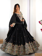 Lehenga Mart Designer Bollywood Style Wedding Wear Lehenga Choli - Black | Grocsy
